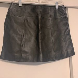 Leather mini skirt